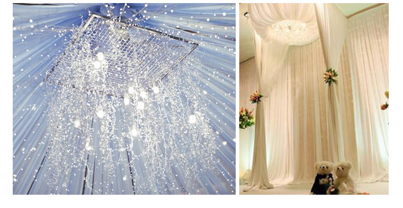玻璃纱扎花包装开业典礼引路拱门网纱批发可定制玻璃纱婚礼装饰