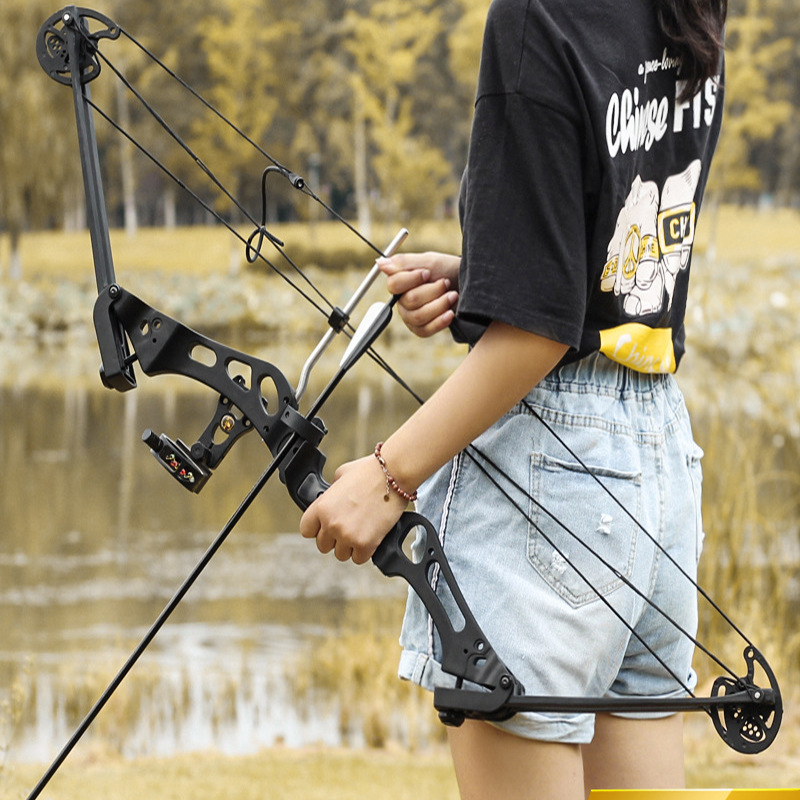 跨境现货复合滑轮弓户外竞技弓箭s1机械合金狩猎射鱼箭馆比赛可用