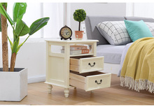创意床头柜全实木床边现代卧室储物收纳简易迷你经济型多功能白色
