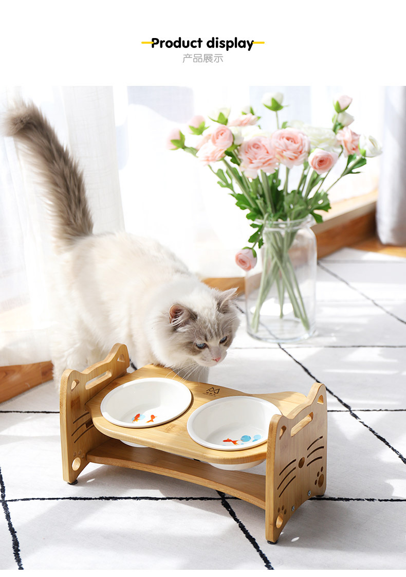 喵仙儿升降宠物碗猫餐桌猫咪用品狗用品可调节餐桌宠物餐桌宠物