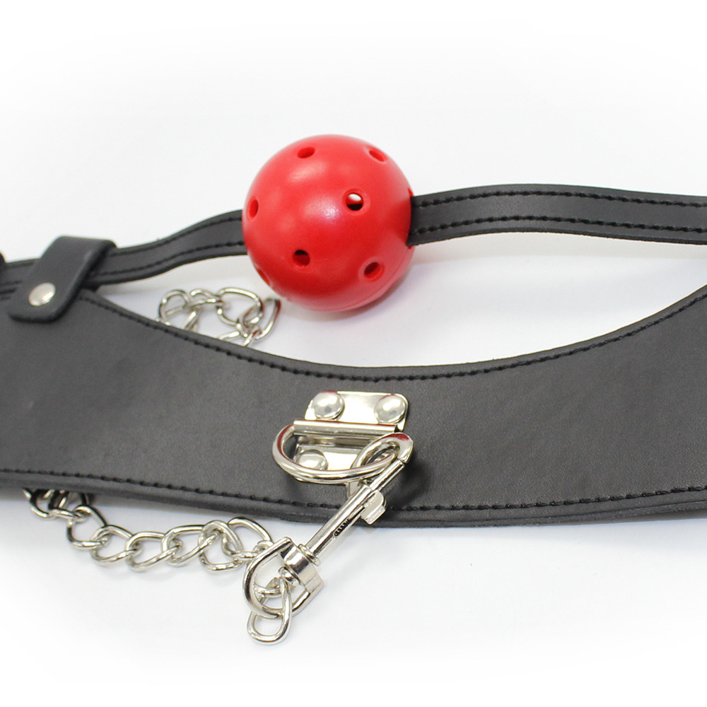 厂家直销成人情趣角色扮演黑色口球脖护套狗调教项圈用品颈圈