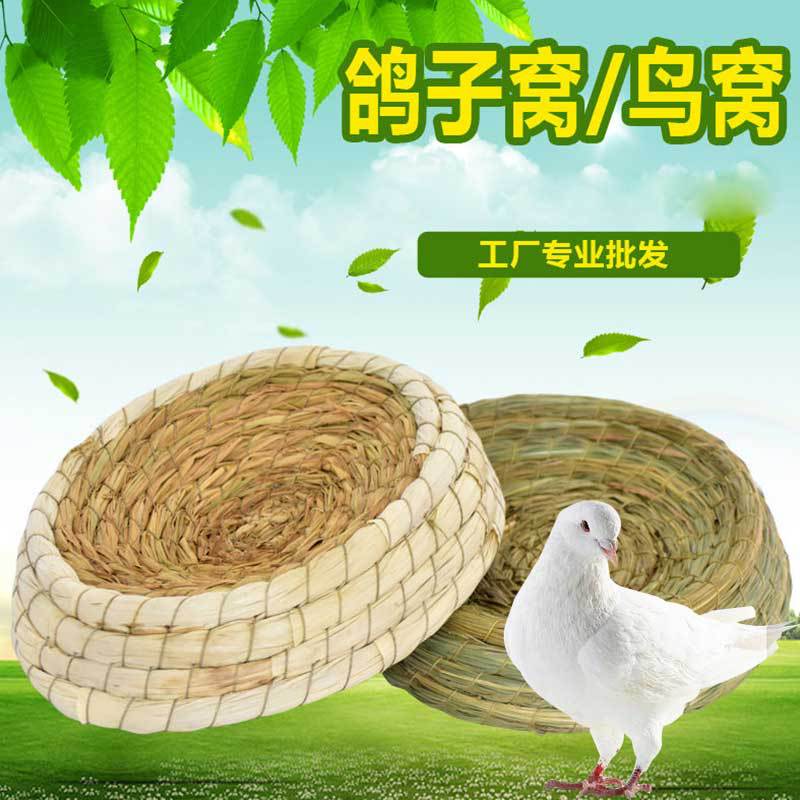 鸽子窝草窝稻草 手工编织油草窝 鸽子养殖用具 鸽笼用品繁殖盆