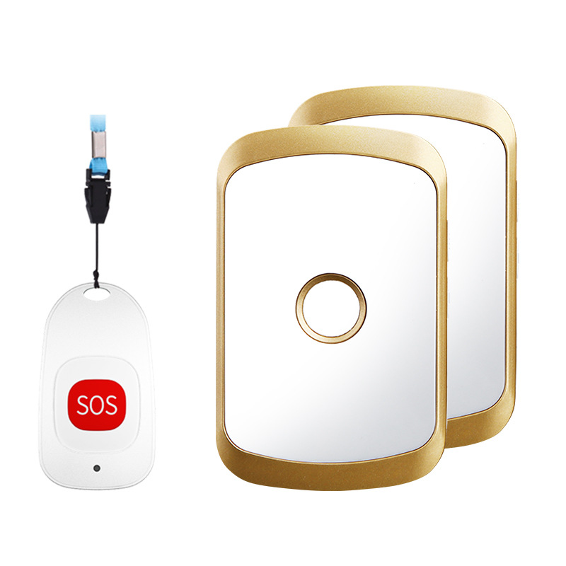 老人呼叫器家用紧急呼叫器老人病人儿童护理无线服务铃防水一拖二