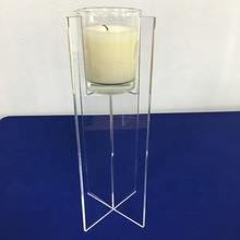 厂家直销亚克力烛台 餐厅浪漫装饰饰品定做 有机玻璃透明蜡烛台
