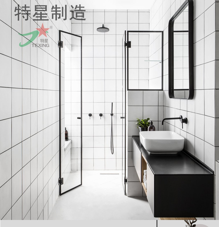 北欧小白砖300x600 哑光爵士白简约厨房卫生间瓷片细线格子墙瓷砖