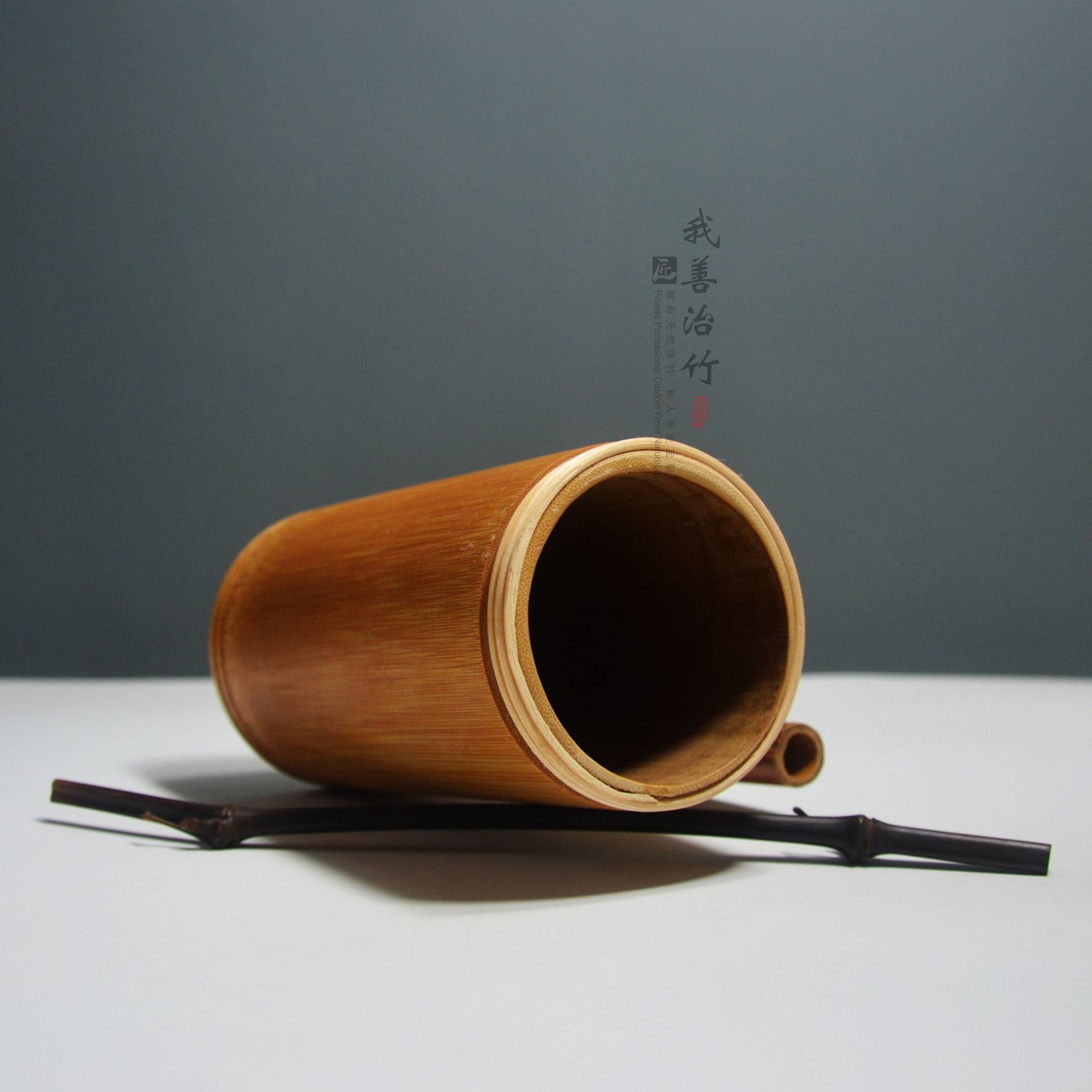 厂家天然竹杯啤酒杯竹水杯茶具竹子酒具扎啤竹杯竹茶杯带把手定制