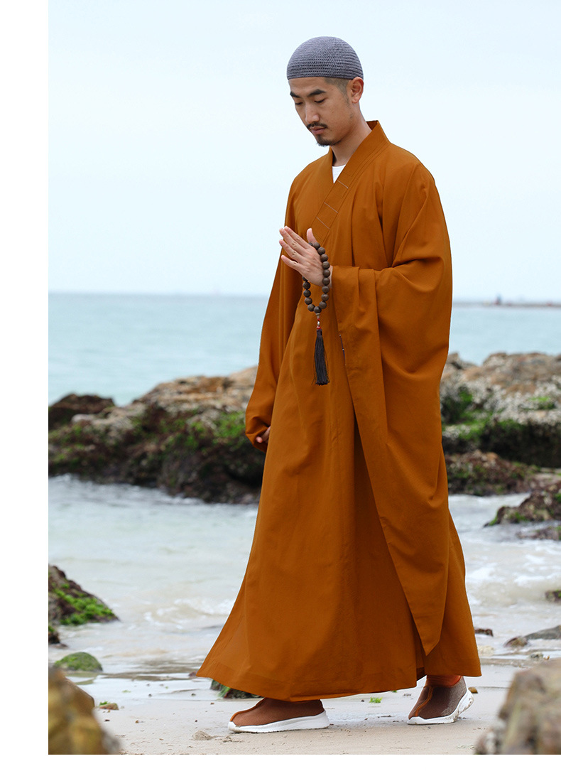 弘通 海清多丽丝不透明居士服男女海清僧服咖啡黑色佛教用品