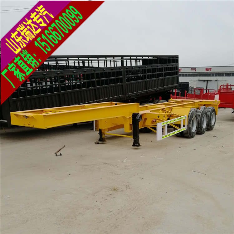 大挂车 集装箱托架直销价格-目前集装箱半挂车公告