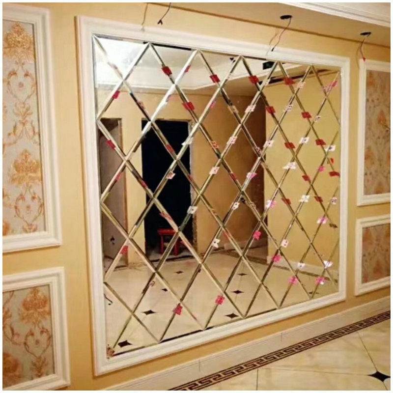 厂家直销电视拼镜背景墙 拼镜艺术玻璃 拼镜批发 质优价廉