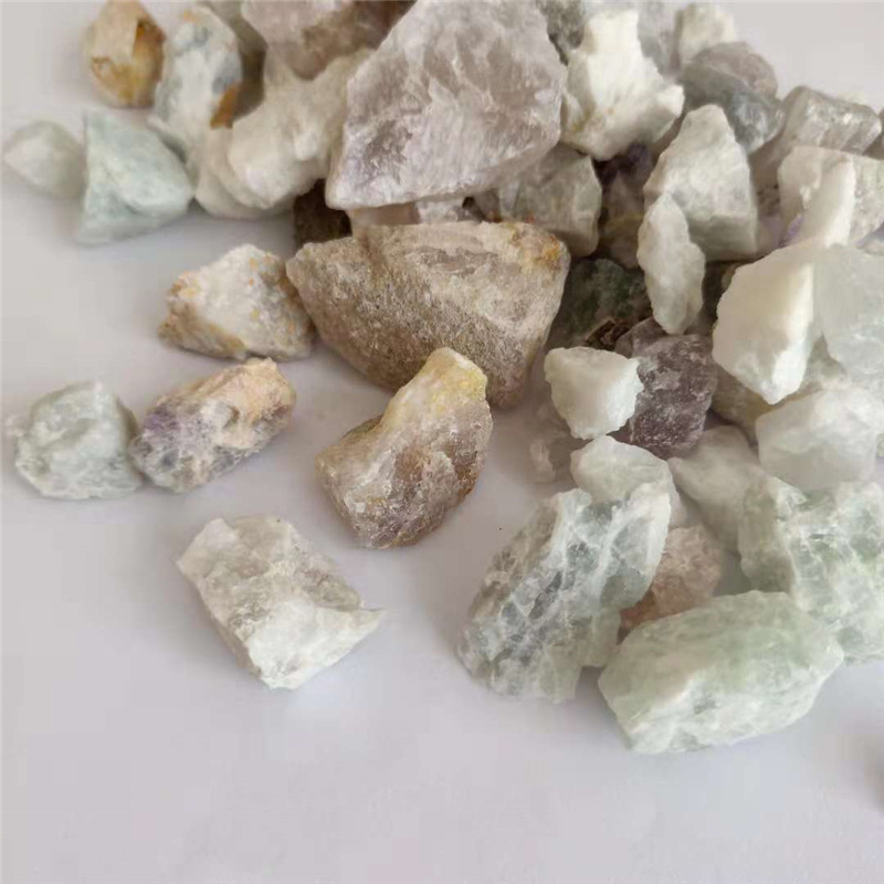 产地货源绿色萤石块白色氟化钙萤石粉工艺品雕刻用紫色萤石颗粒