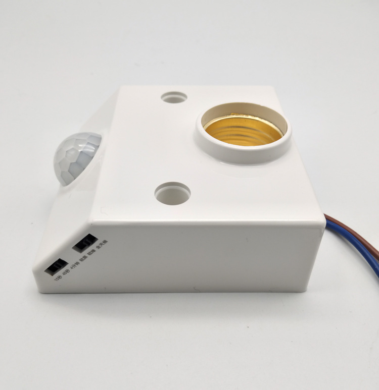 人体感应灯头_红外感应灯头楼道智能明装光控e27螺口 - 阿里巴巴