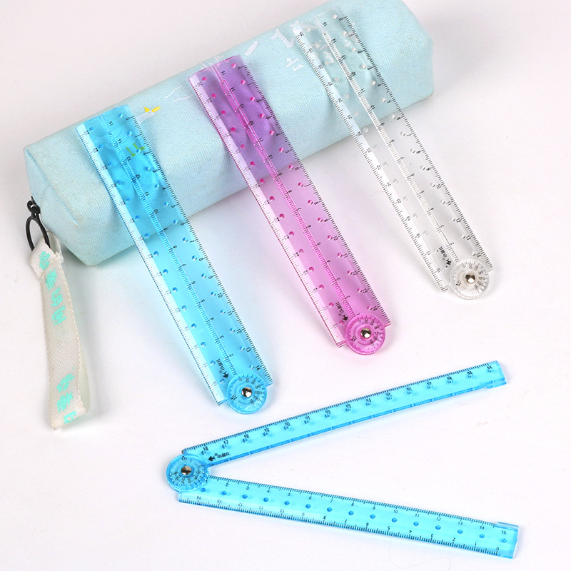 小学生用折叠尺子直尺图形折尺学习用品直尺学生文具创意文具批发