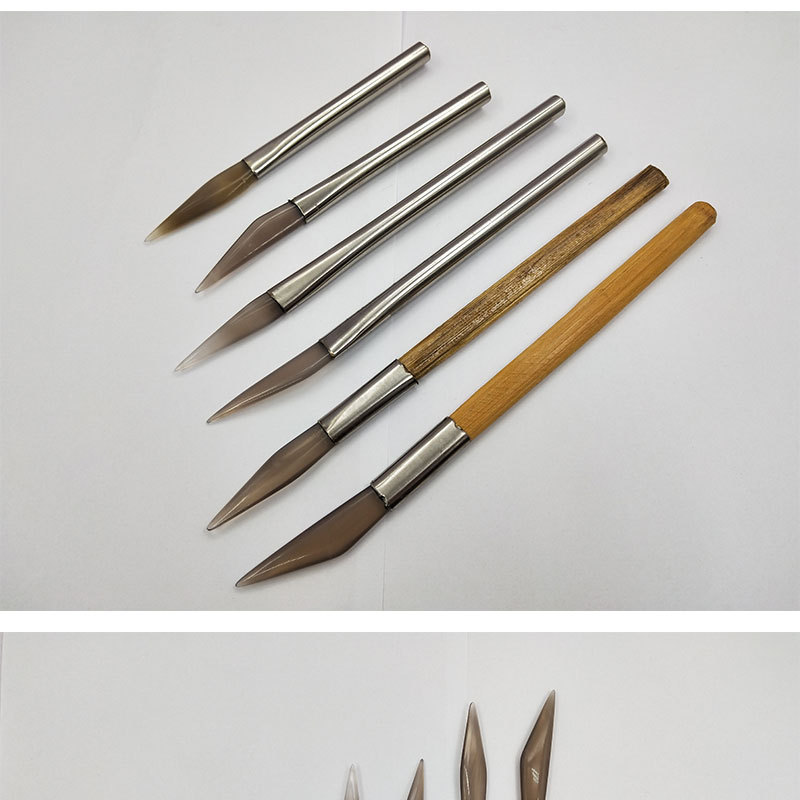 带柄玛瑙刀金银首饰饰品葫芦文玩压光押花打磨抛光刀打金工具器材