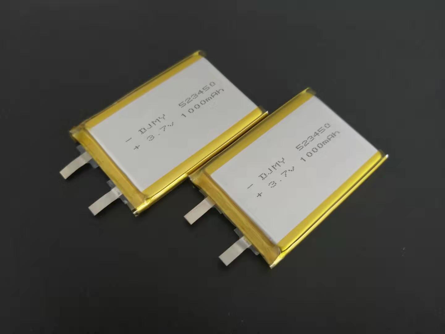 耐高温电池523450智能门锁电池 1000mah喷雾器聚合物锂电池3.7v