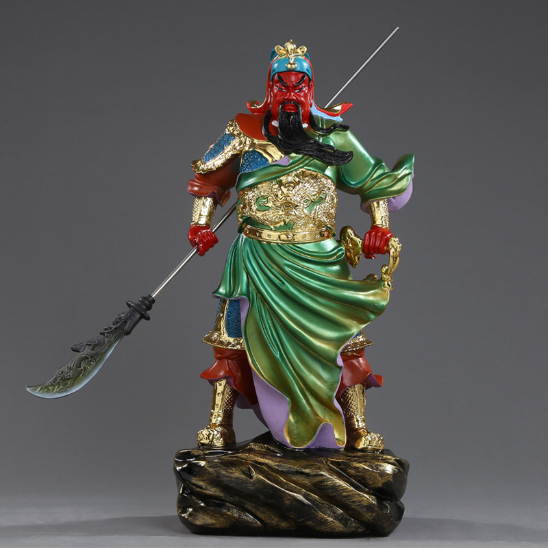 0成交65个关公神像法器配件武财神伽蓝摆件关平周仓青龙偃月刀合金