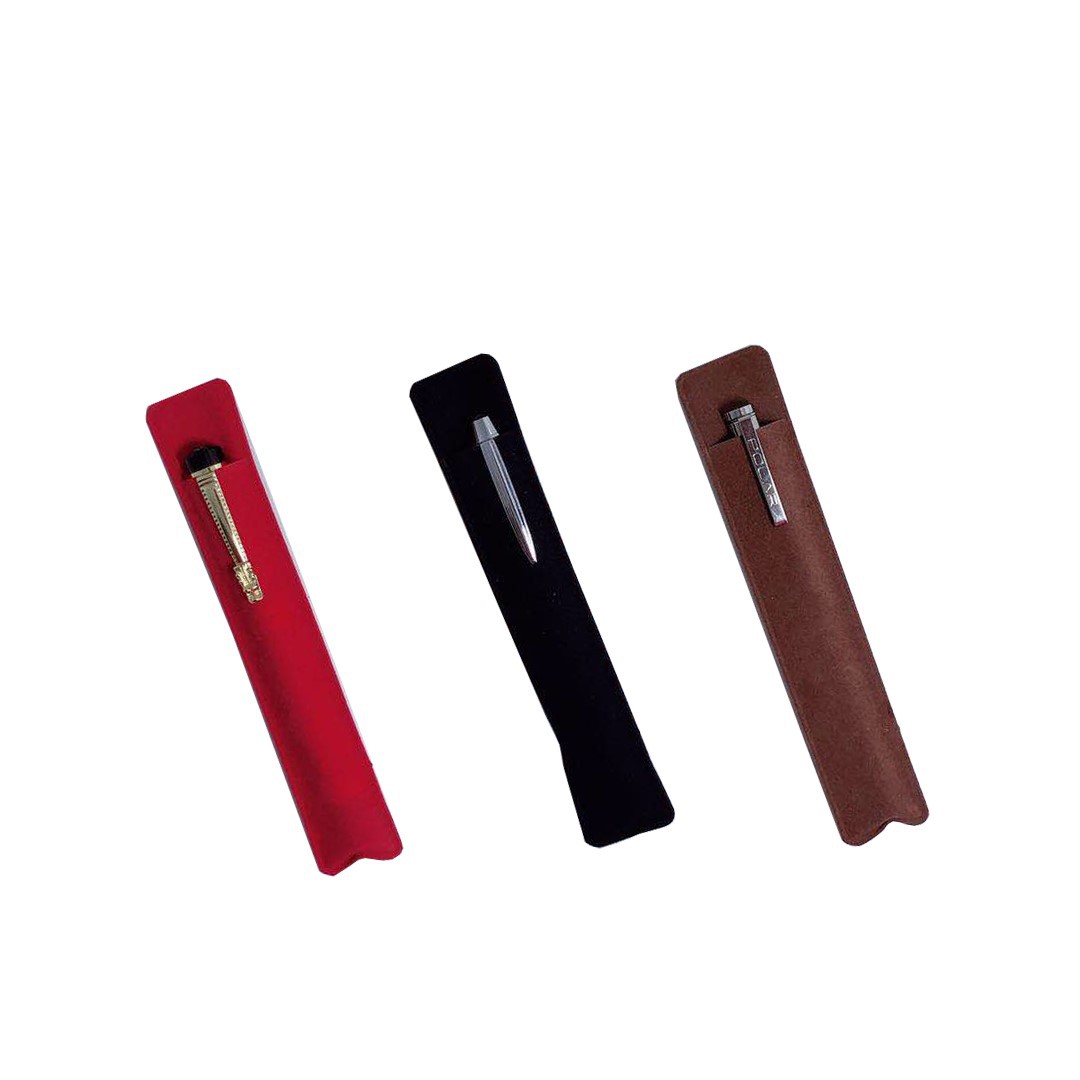 pvc笔套植绒布笔袋 平头方形笔套钢笔保护套收纳袋批发 厂家直销