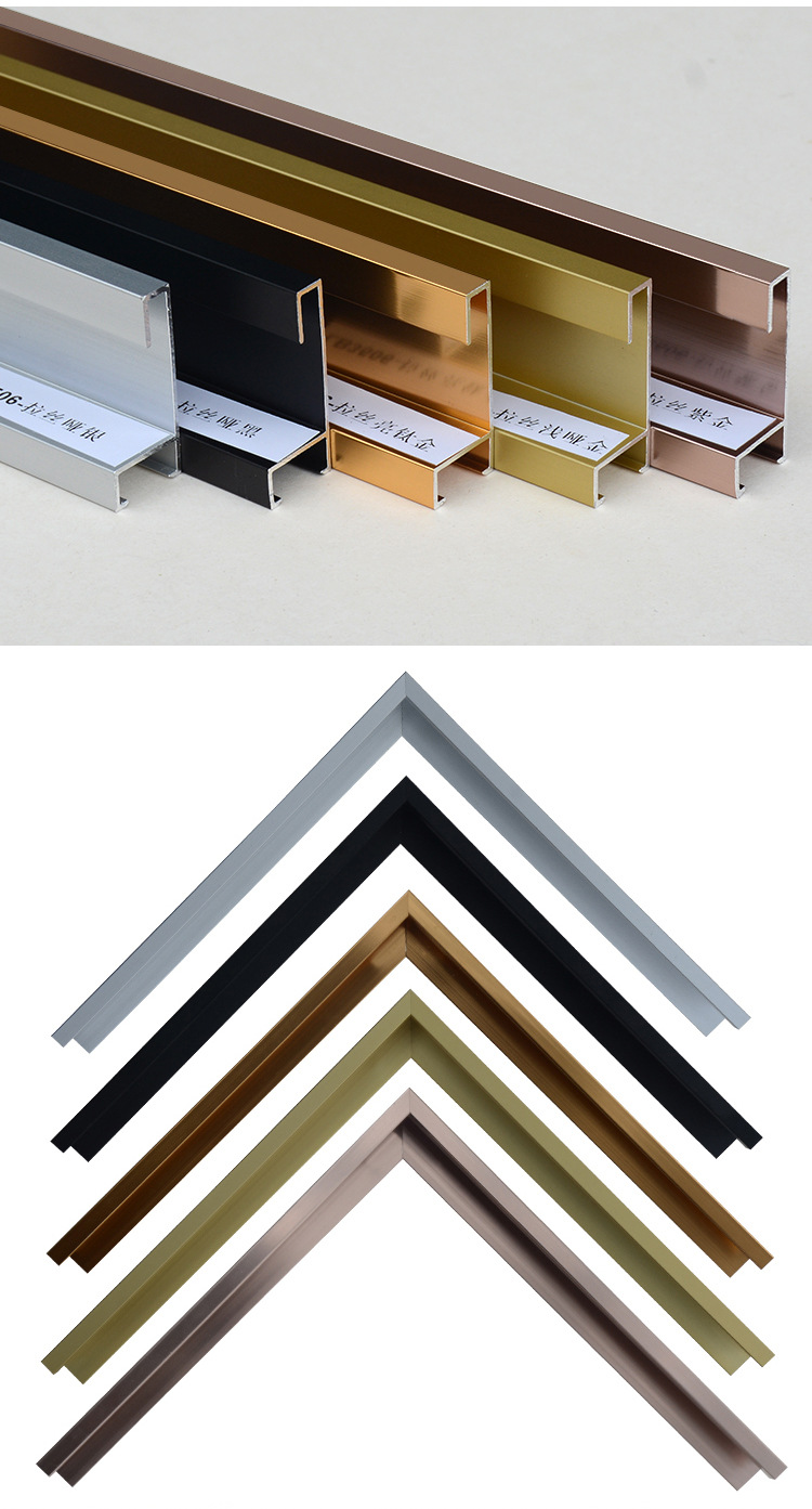 鑫英华铝合金线条型材相框广告框定制装饰画镜子边框加工厂家直销