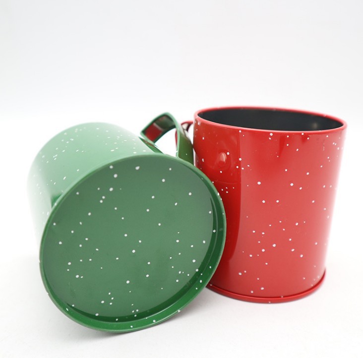 马口铁水杯 不漏水蜡烛罐网红多肉种植马口铁盘栽小花盘 圆形小桶