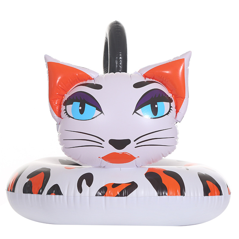 厂家现货批发120充气猫泳圈 水上成人pvc加厚救生圈