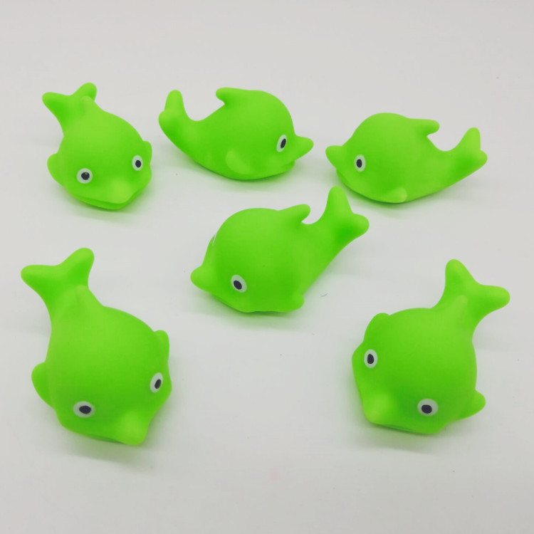 卡通可爱绿色小海豚玩具发泄整人海豚捏捏乐捏捏叫减压发泄玩具-阿里