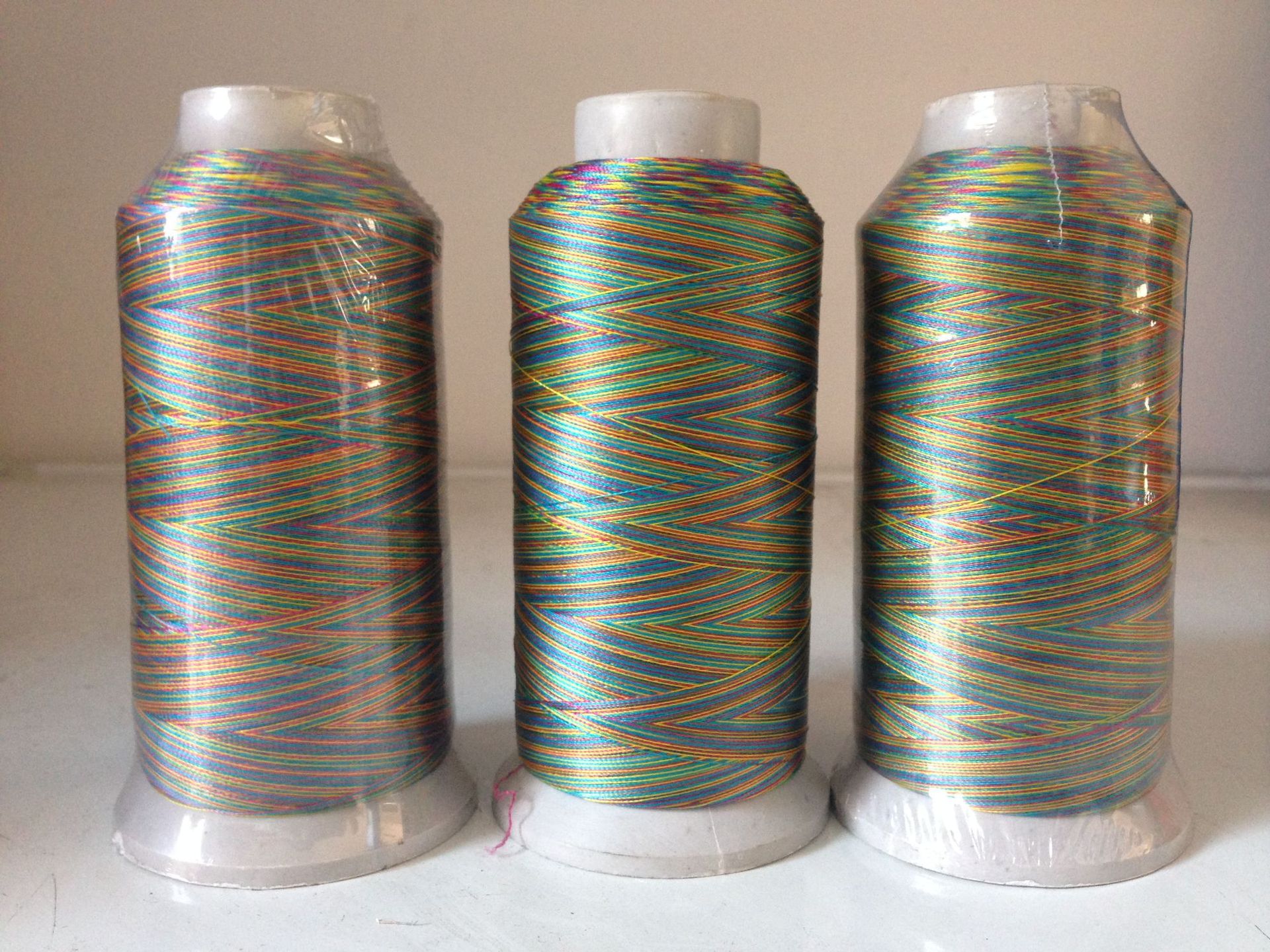 diy饰品绳七彩包芯弹力线 五彩色佛珠线 包芯 1.0mm手工串穿珠线