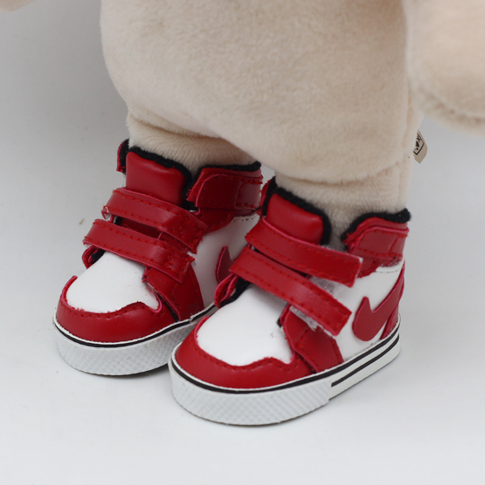 米露娃娃绑带球鞋 14寸娃娃休闲运动鞋 exo玩偶娃娃玩具鞋5*2.8cm