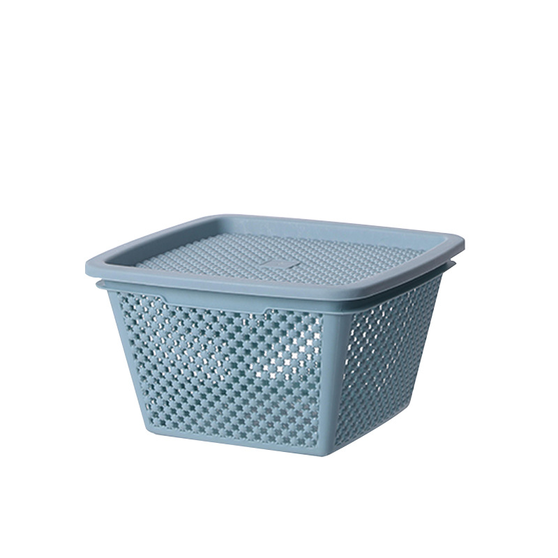 Plastic Storage Basket Household Simple Hollow Storage Box Drain Basket Kitchen Vegetable Washing Basket Fruit Basket Storage Box