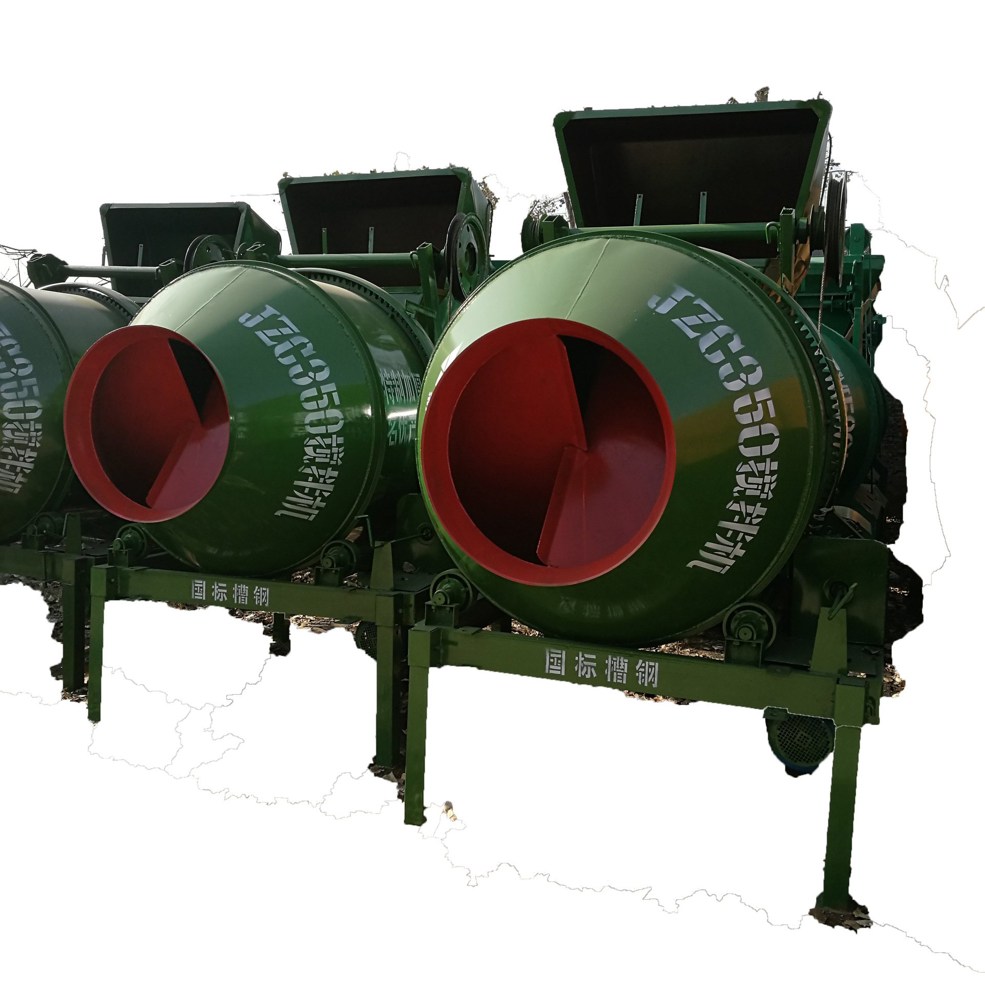 交叉布置搅拌机 混凝土移动式搅拌机 自动上料jzc500滚筒搅拌机