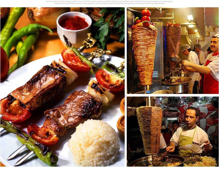 电热巴西烤肉炉 中东烧烤炉旋转式烤肉机 西式烤肉设备燃气型可选