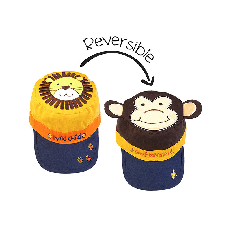 加拿大flapjackkids双面鸭舌帽儿童太阳帽遮阳帽宝宝防晒帽出游