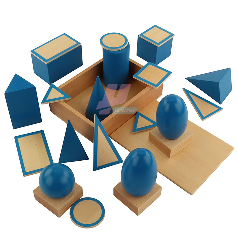 蒙氏教具感官正品几何立体组 标准教学版 专业版蒙特梭利
