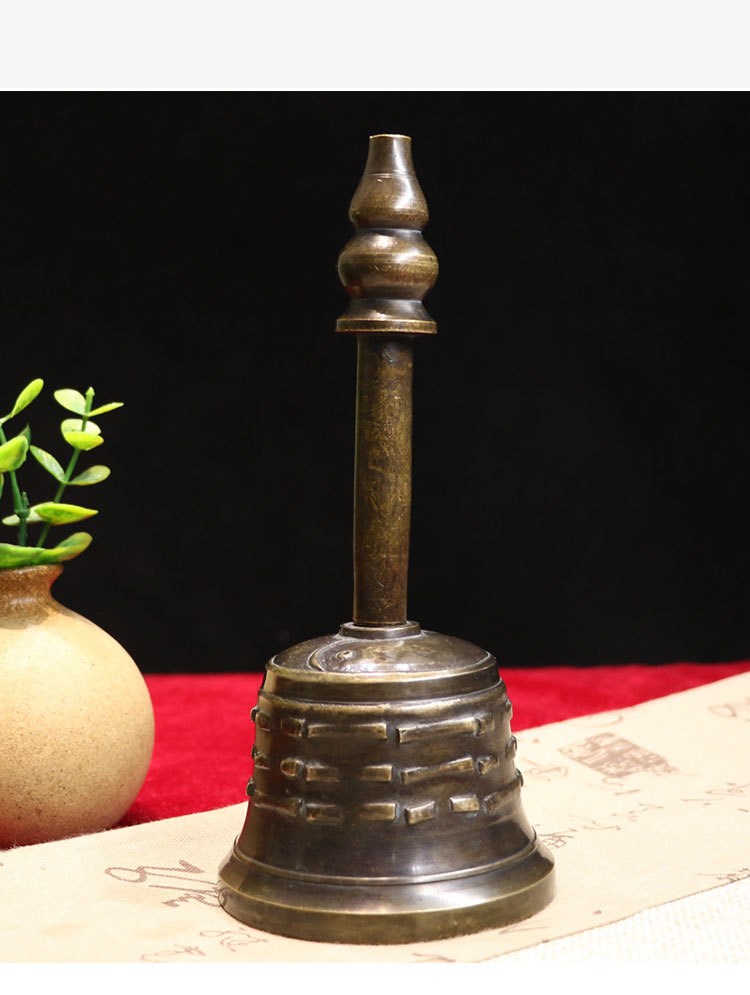 道教用品批发纯铜道铃铜铃 道士摇铃法铃葫芦 三清铃镇宅风水摆件