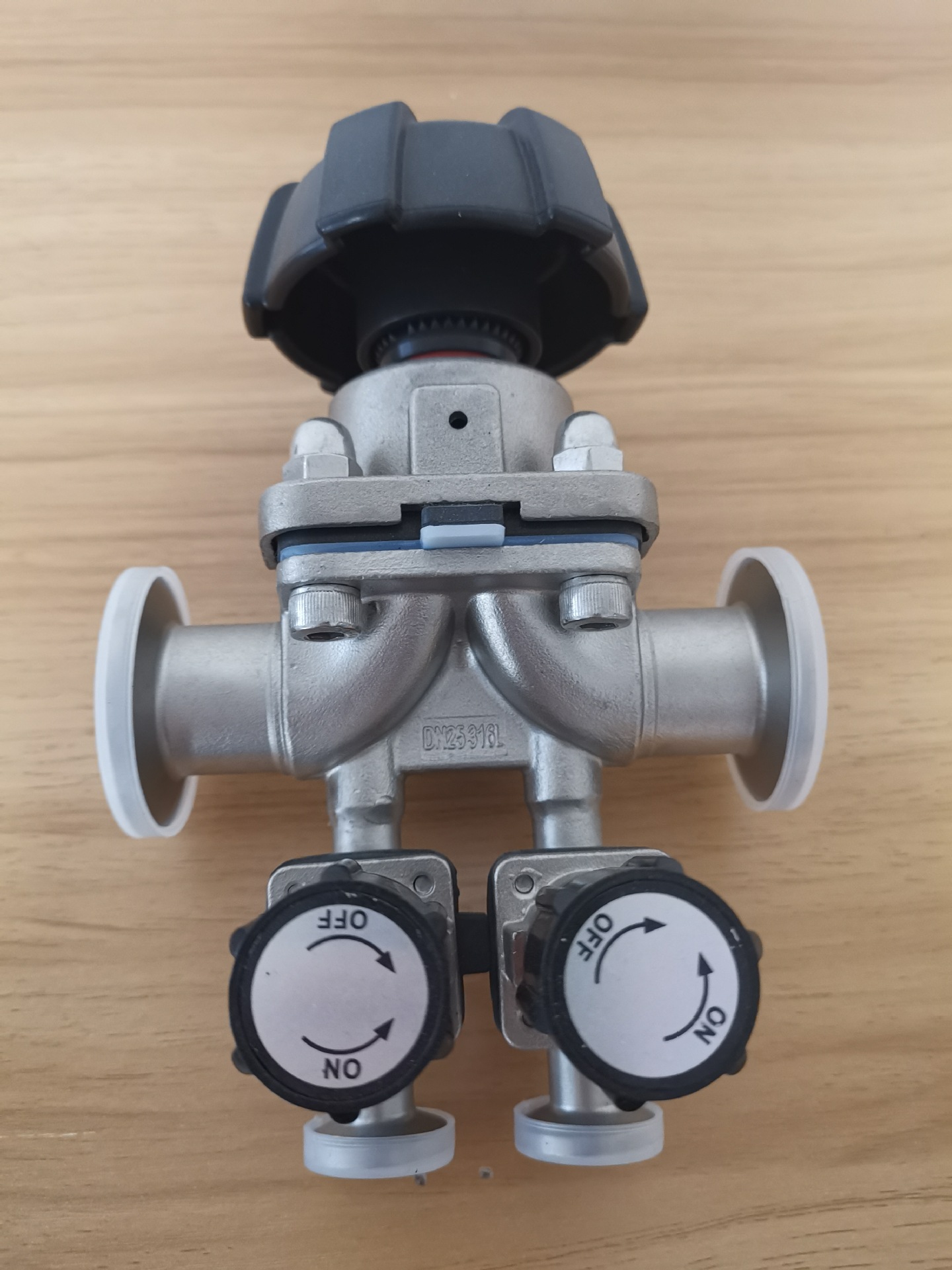 卫生级 316l材质 手动隔膜阀 带双消