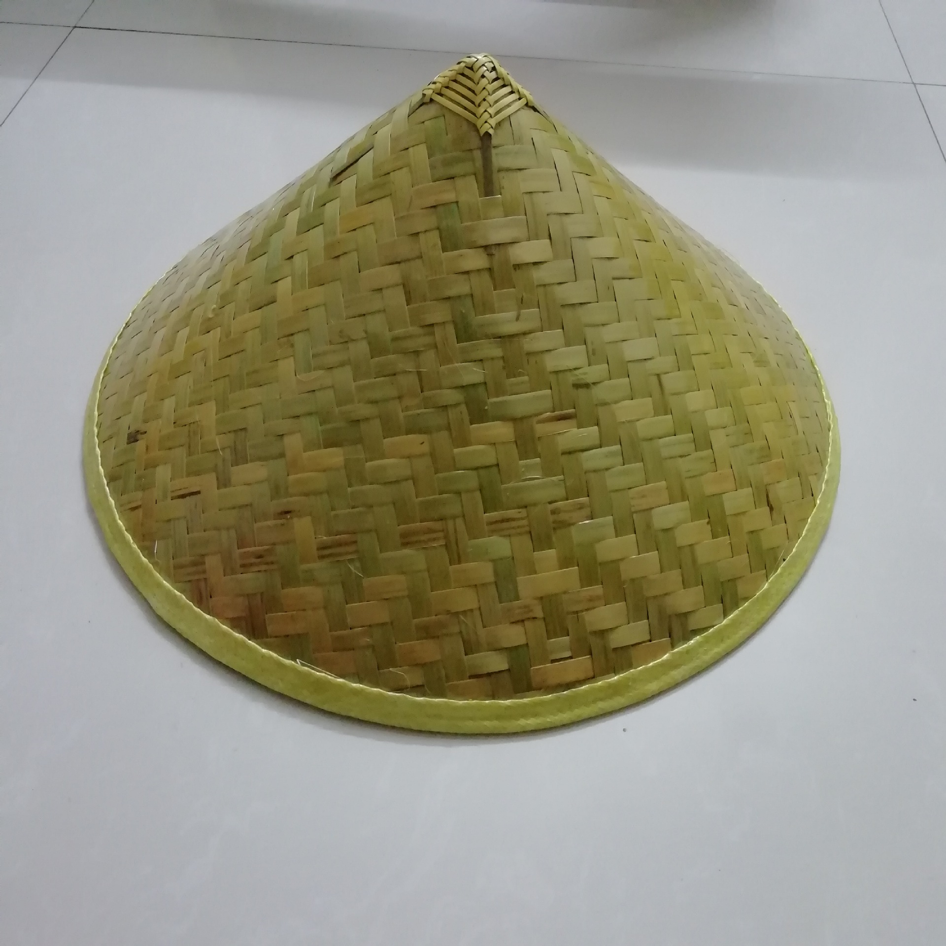 中号竹编头层青竹皮斗笠帽子 透气不闷热 农用劳保防雨防晒斗笠帽