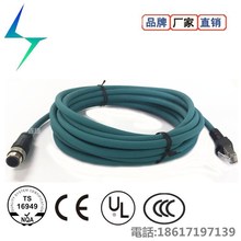 M12工业相机千兆网线 高柔拖链耐折弯以太网线 CCB-84901-1003-05