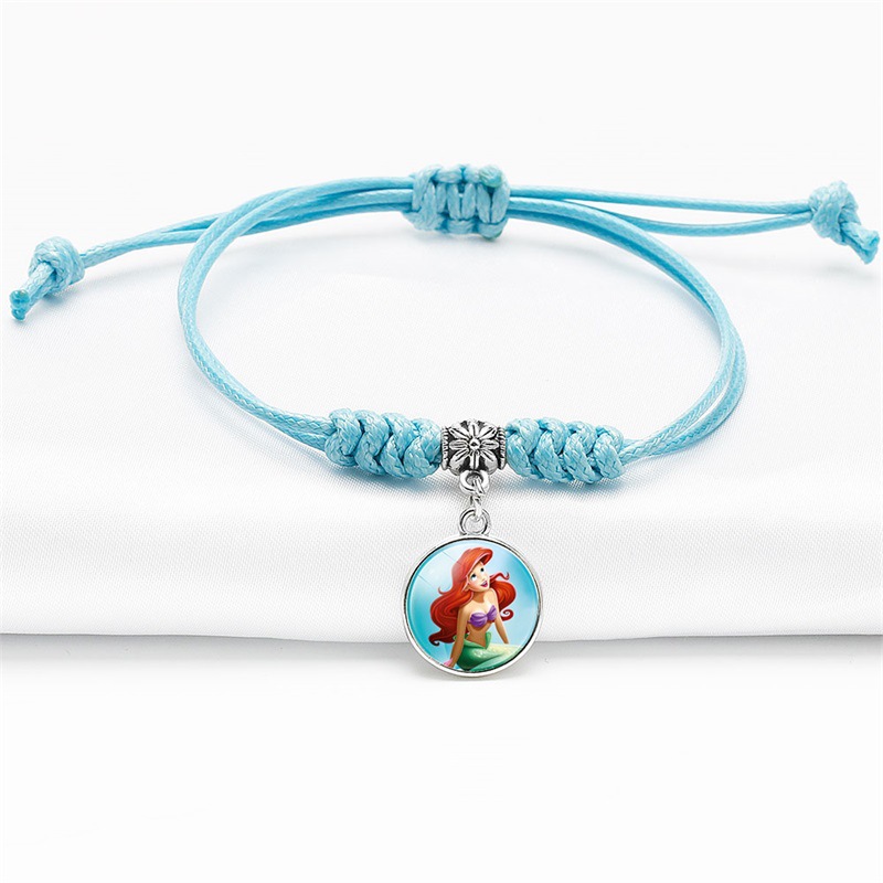Little Mermaid Ariel Princess Arier Children Cartoon Time Stone Bracelet Wrist Ring Length Adjustable
