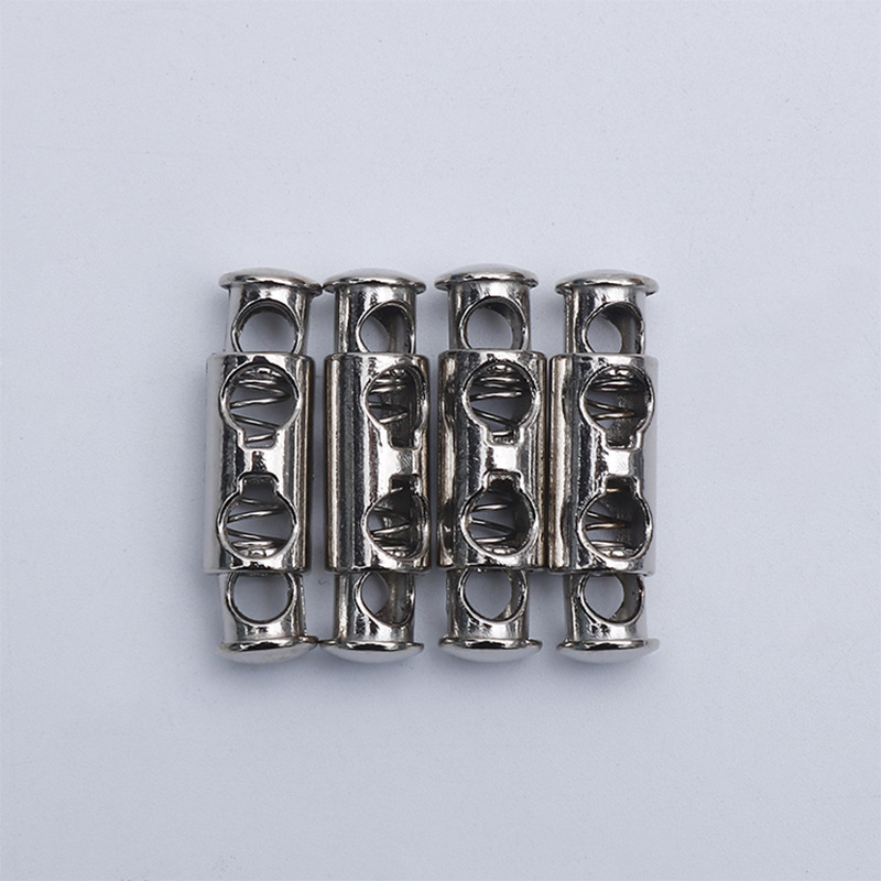 锌合金金属弹簧扣 两孔绳扣子 羽绒服卡绳止绳扣配件调节扣 现货