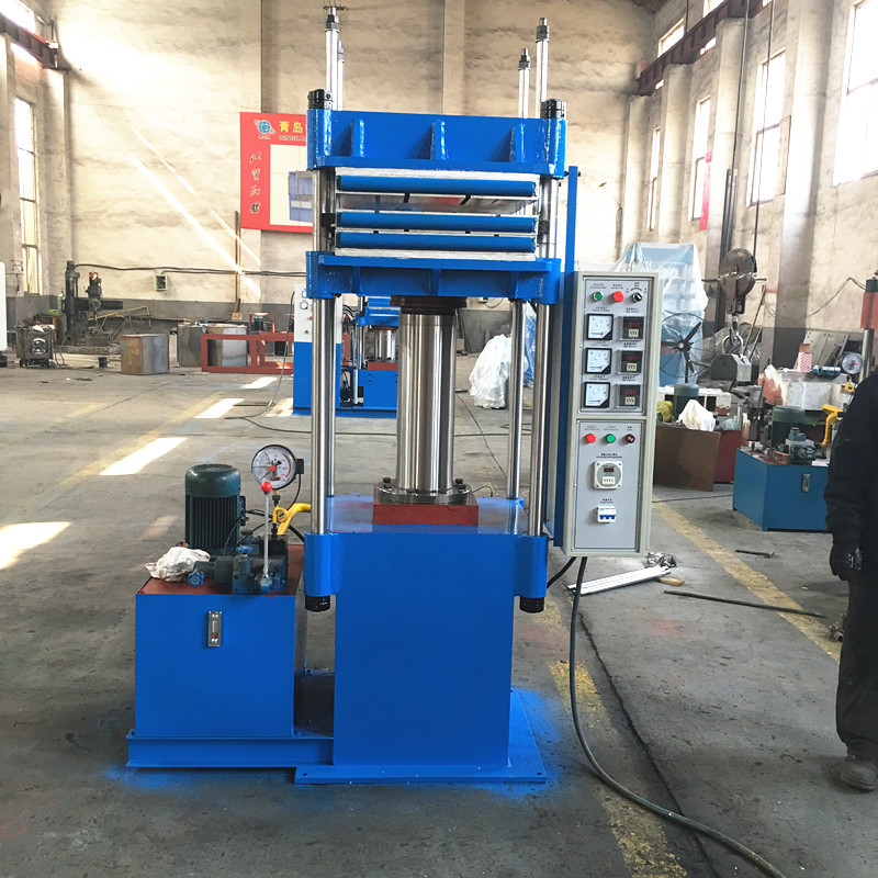 山东青岛橡胶平板硫化机 50t硅胶油模压机压机 橡塑热压定型机