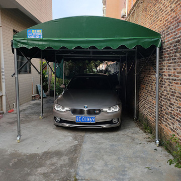 厂家订制折叠车棚膜布停车帐篷活动停车棚帆布车篷推拉篷活动帐篷