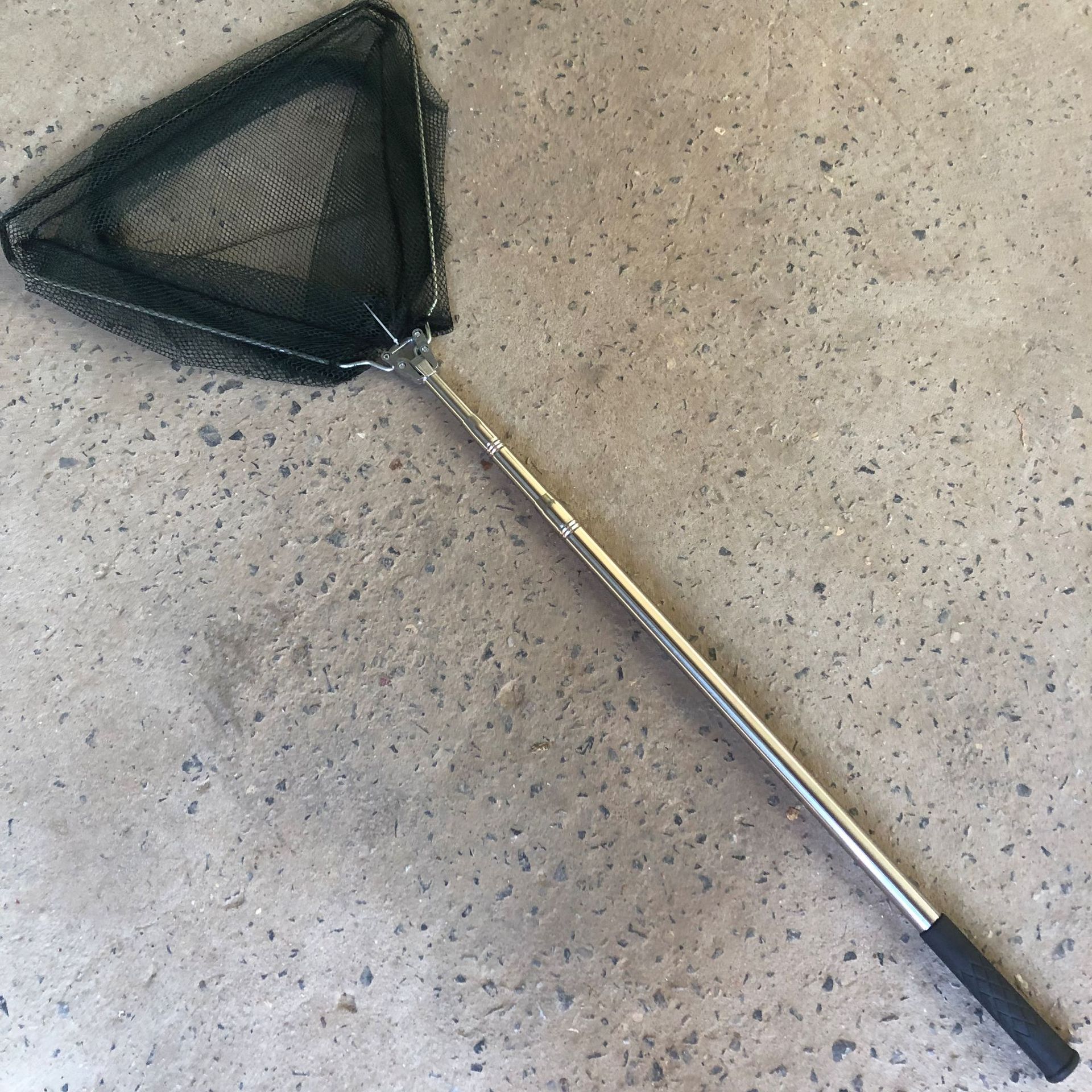 厂家直销 一体不锈钢自动三角抄网1.7米2.1米2.5米可伸缩定位抄网