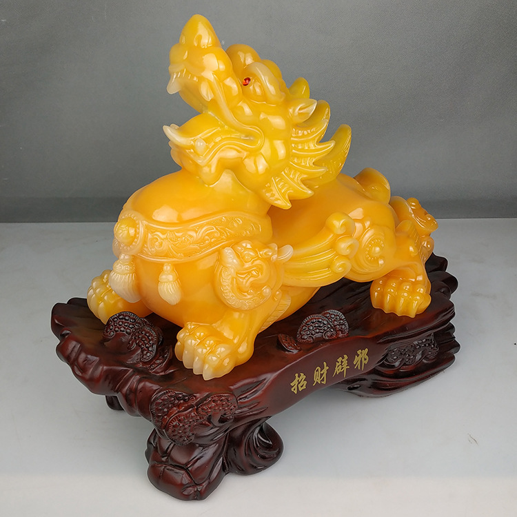 开光招财貔貅摆件大号貔貅公司客厅办公室前台工艺品店铺开业礼品