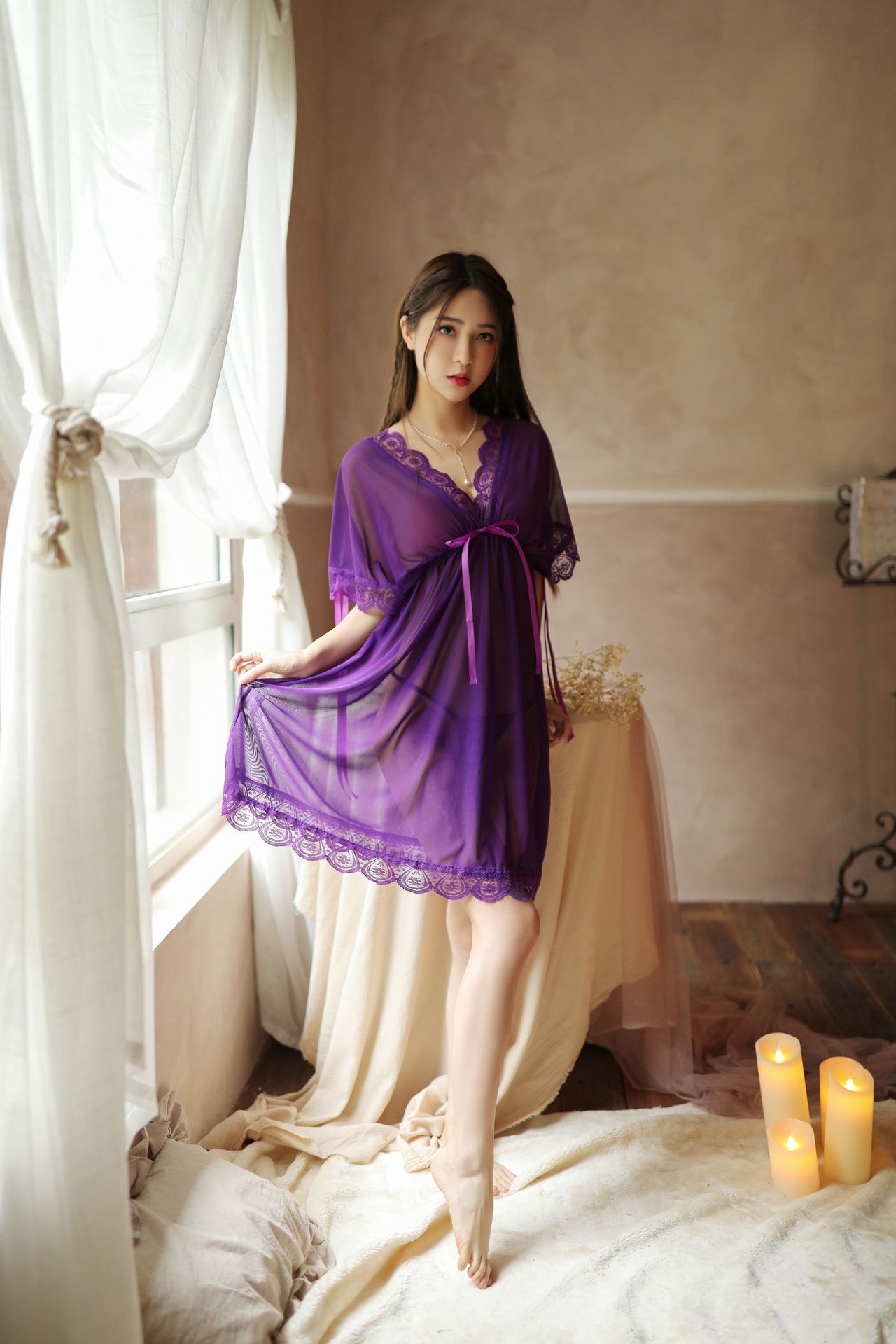 欧美外贸性感大码女士情趣内衣深v蕾丝吊带睡裙家居服睡衣套装