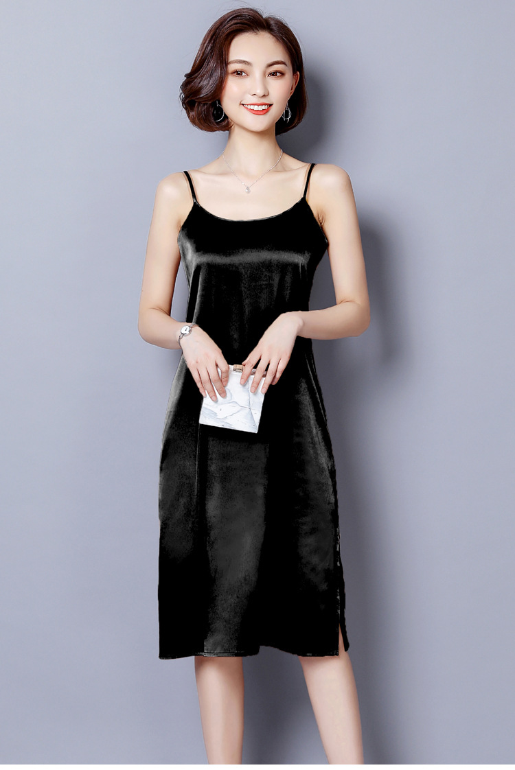 吊带裙2020夏季新款韩版仙女百搭无袖外穿仿真丝打底内搭连衣裙