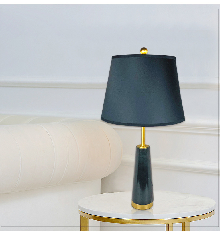 新中式创意后现代北欧台灯卧室床头设计师样板房大理石装饰台灯