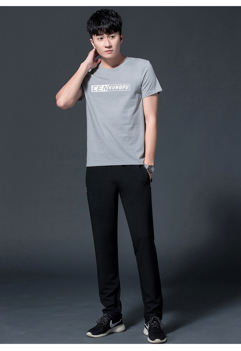 2019运动套装男夏季休闲装薄款透气大码宽松男士短袖运动服跑步服