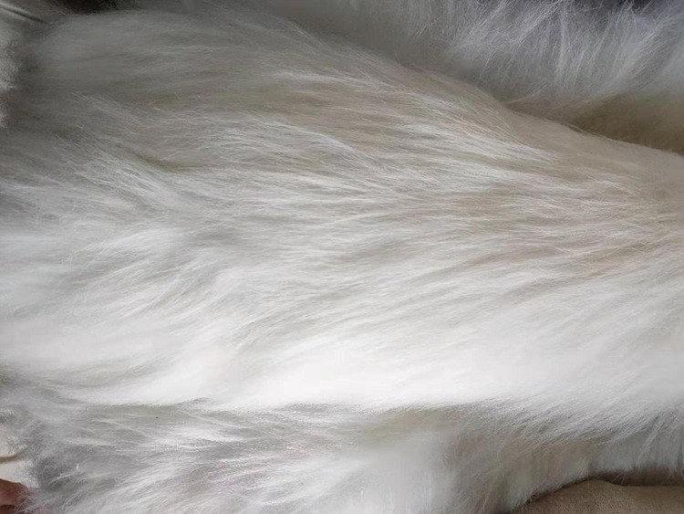 绍兴程然现货供应加厚110mm白长毛绒面料 仿兽毛海派毛厂家直销