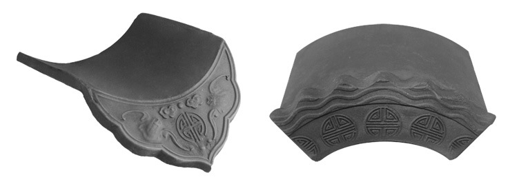 仿古烧结小青瓦厂家批发小青瓦配件花檐滴水勾头筒瓦纹样品种齐全