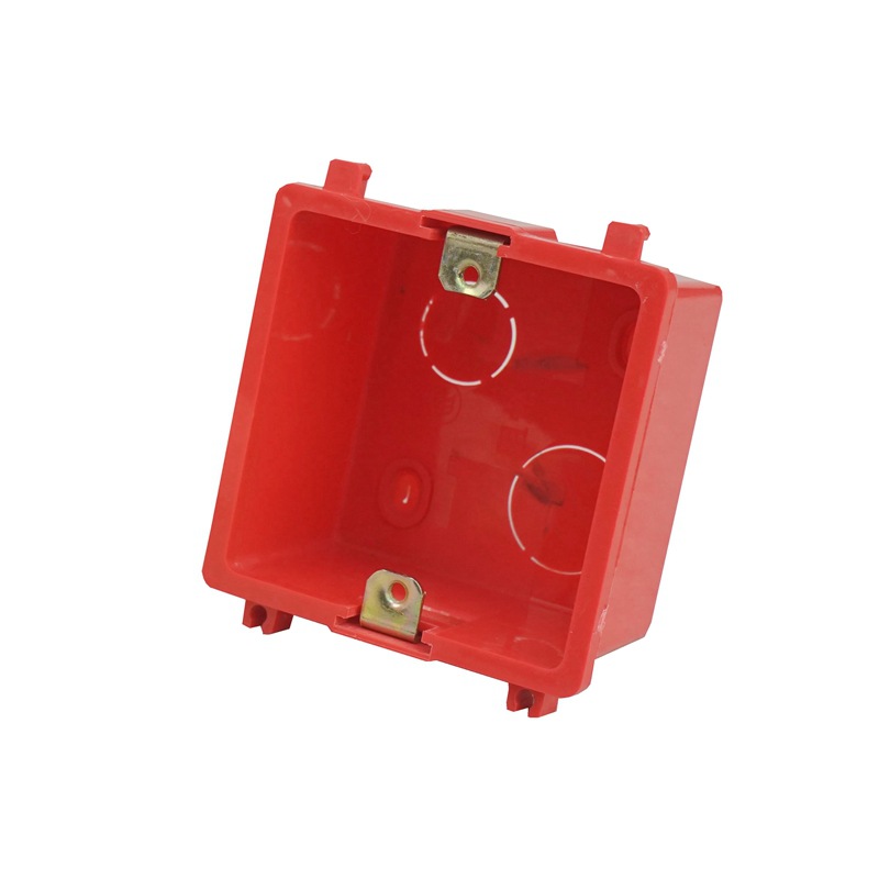 七彩鸟pvc阻燃接线盒 家装红蓝彩色拼接暗装开关接线盒线管配件