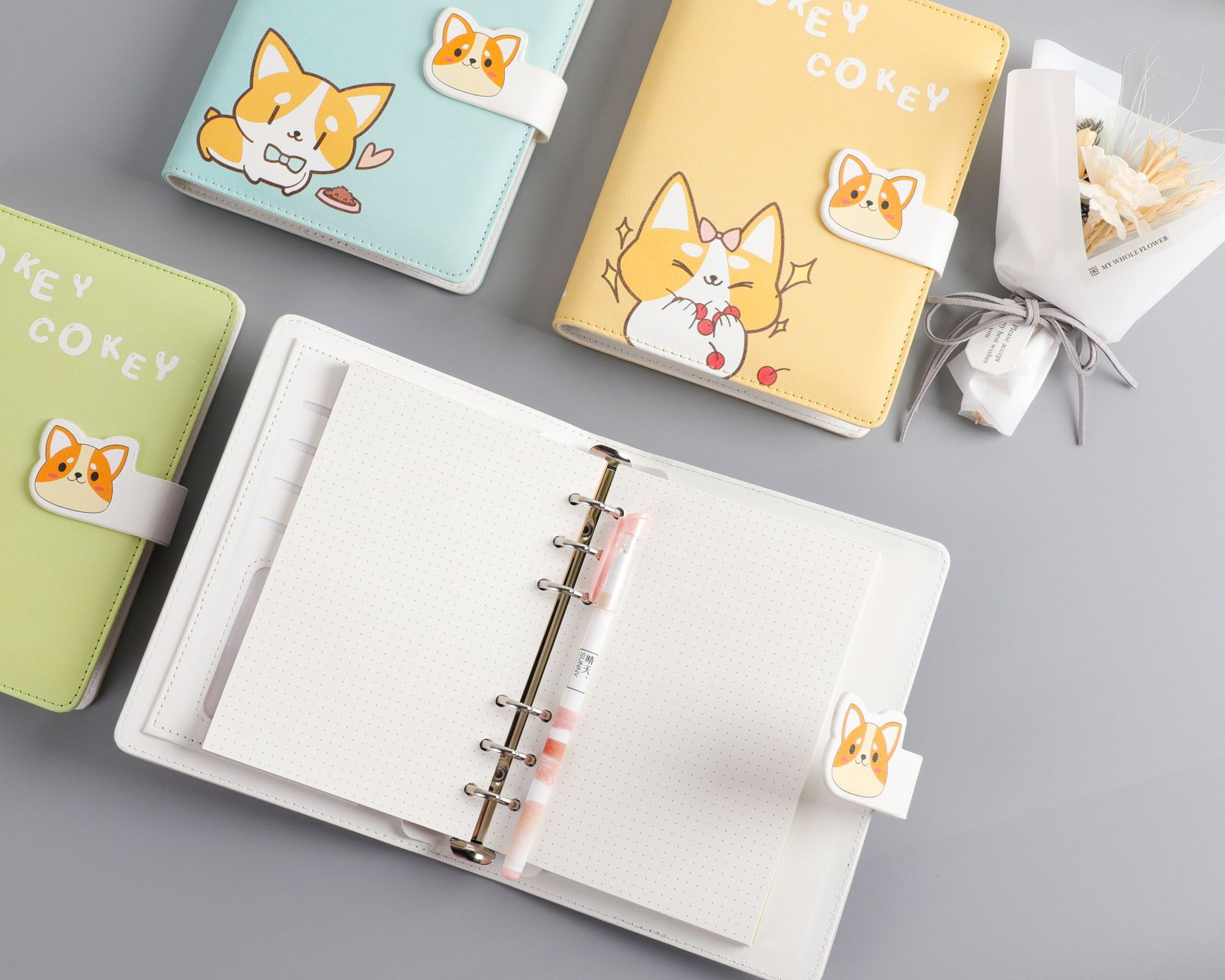 伊莎儿小清新活页手账本创意文具学生笔记本生日礼物盒套装