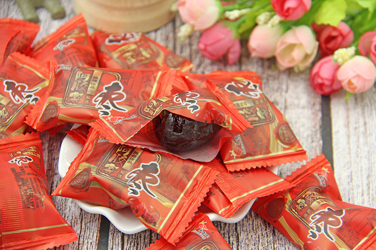 500克袋装美枣王阿胶枣无核枣蜜饯金丝蜜枣喜糖特产零食品
